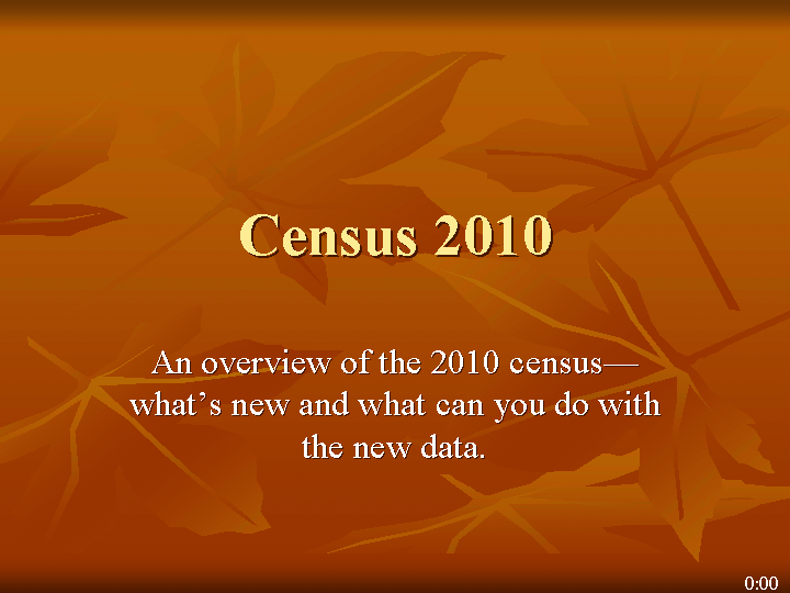 2010 Census Data
