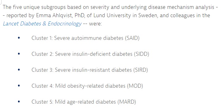 Diabetes Clusters