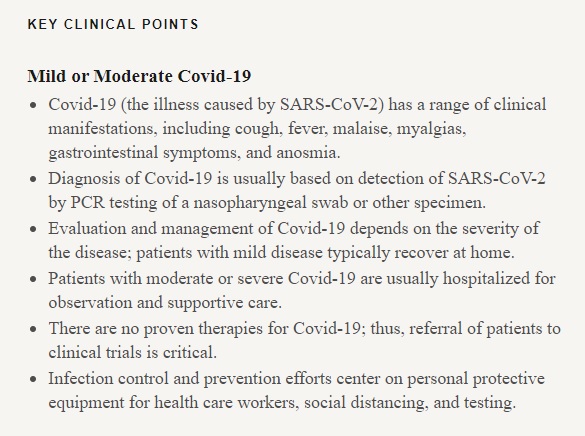 Mild or Moderate Covid-19
