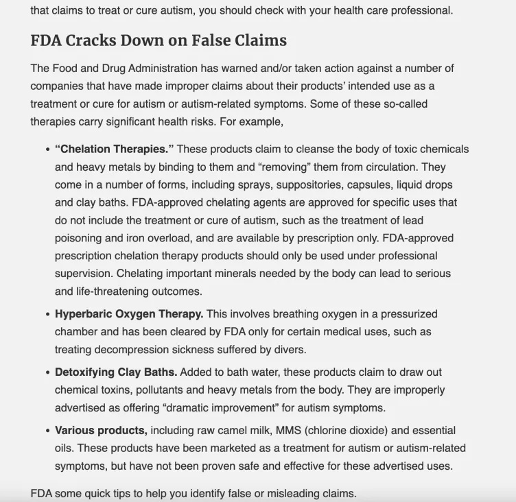 FDA Warning Page Taken Down