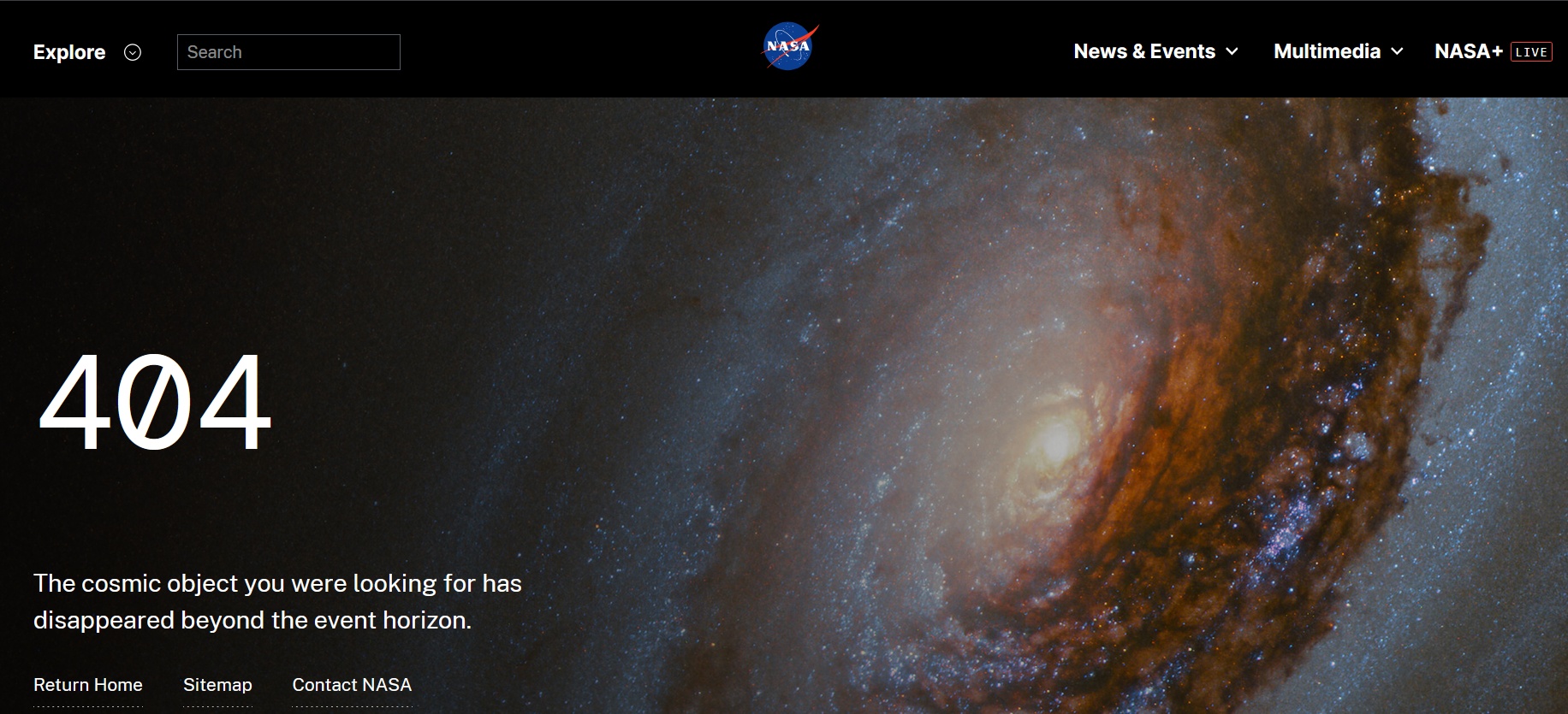NASA 404 page