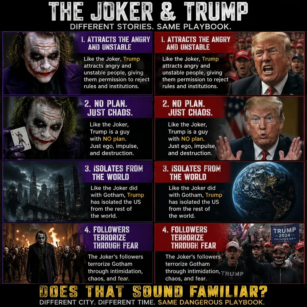 Joker and Trump, same dangerous playbook