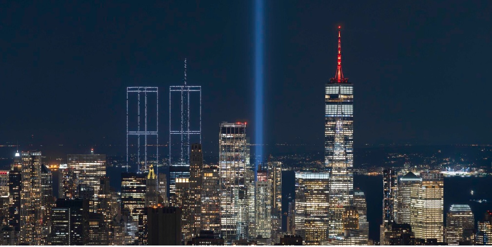WTC lights, 25 anniversary
