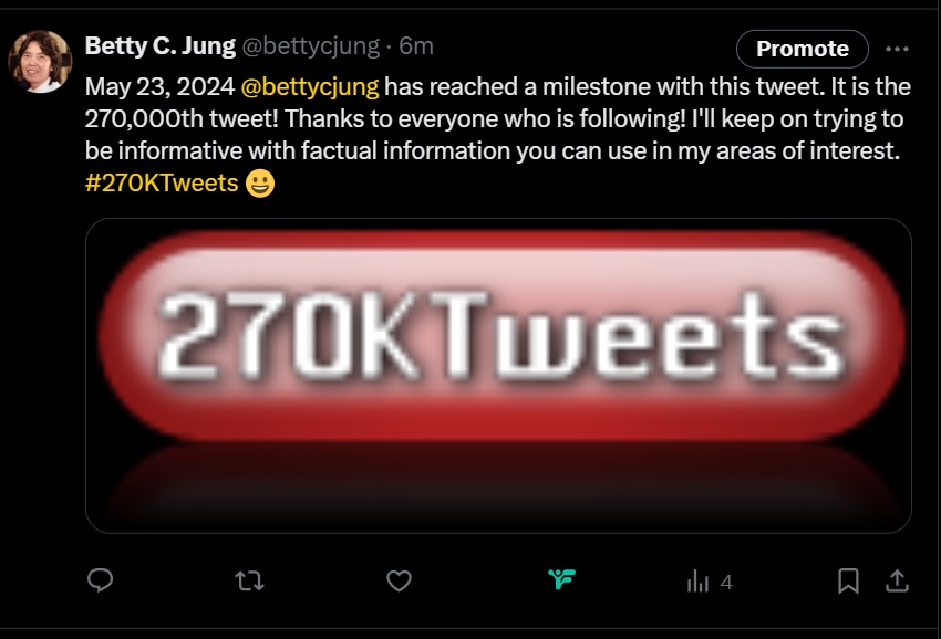 270K Tweet