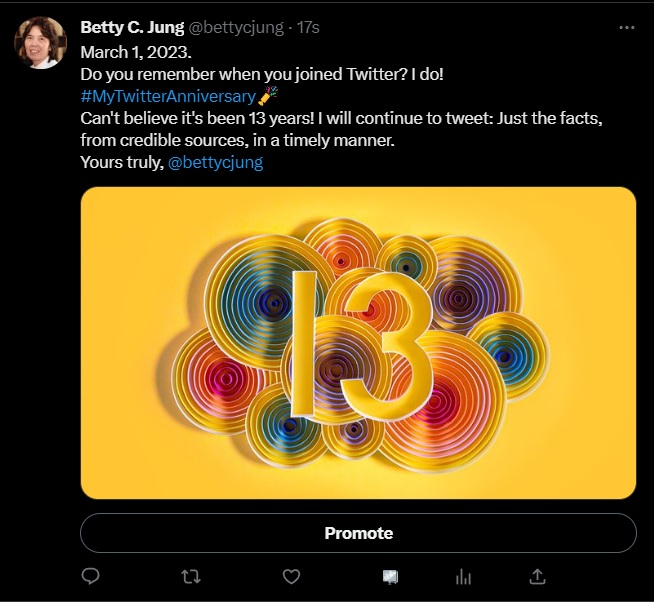 13 years on Twitter