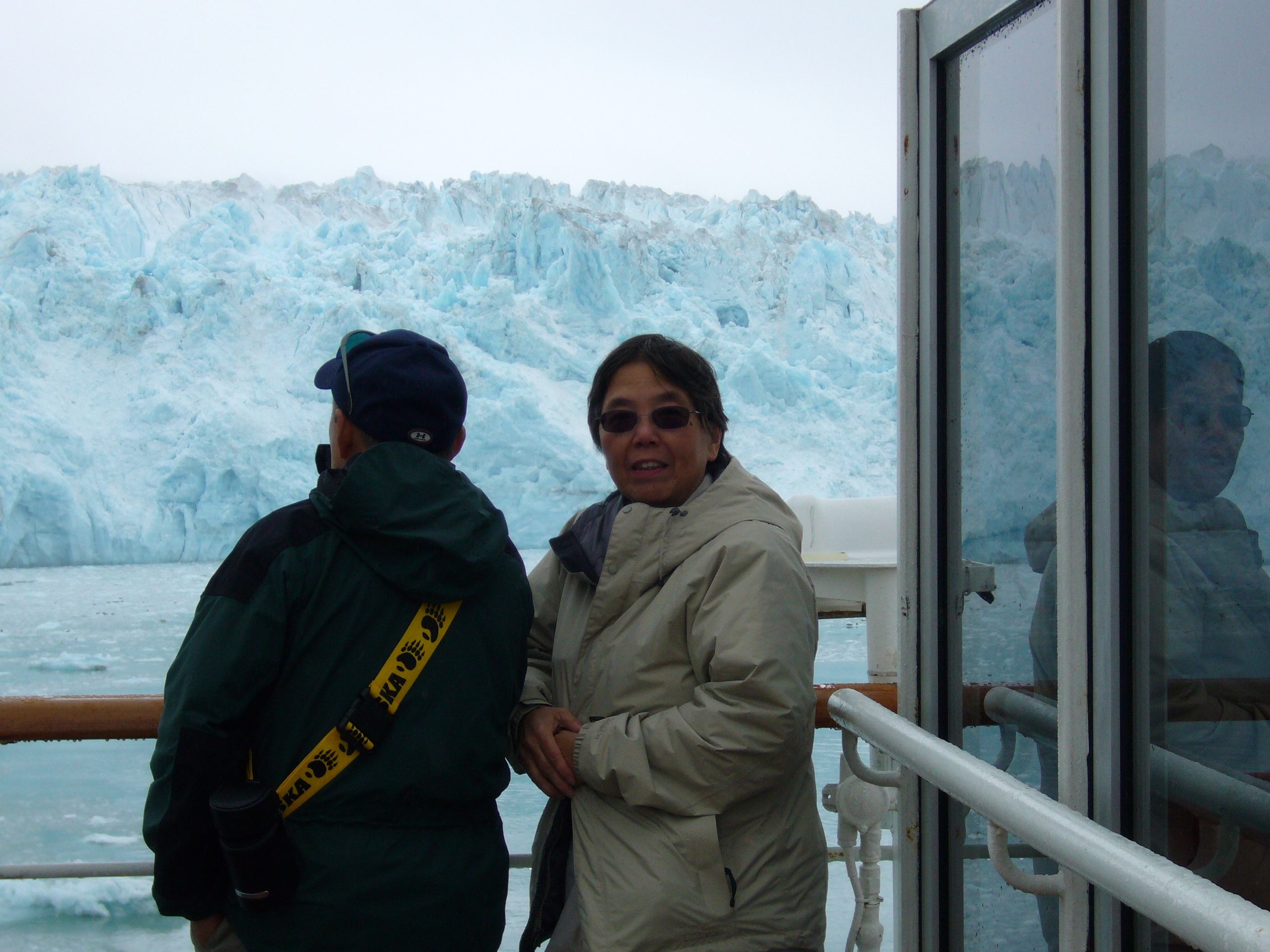 Betty at the Hubbard Glacier in Alaska, 8/9/2011